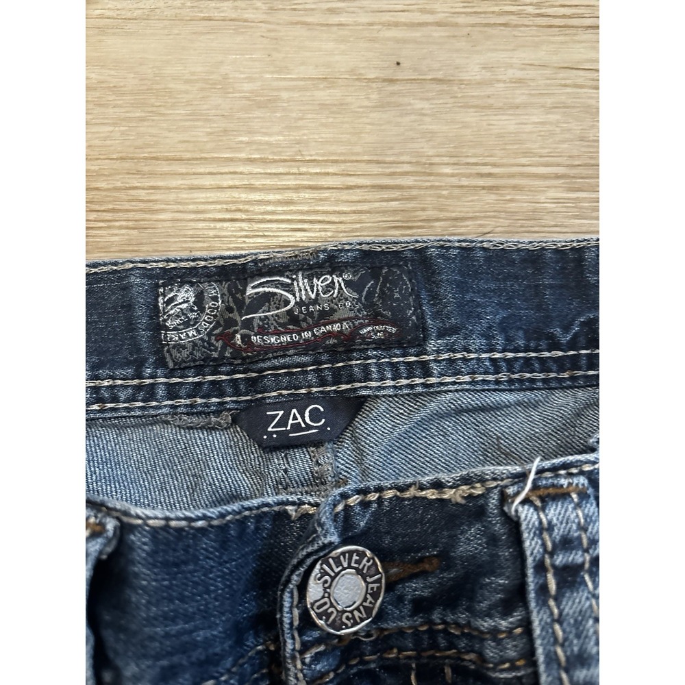 Silver Jeans Co Zac Relaxed Mens Jeans 33x32 Country Western Cowboy Nice Fading - Picture 5 of 10
